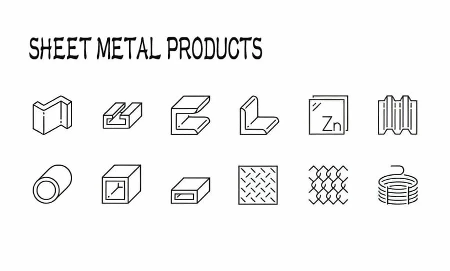 2. What Is Sheet Metal Line Icons About Steel Products.