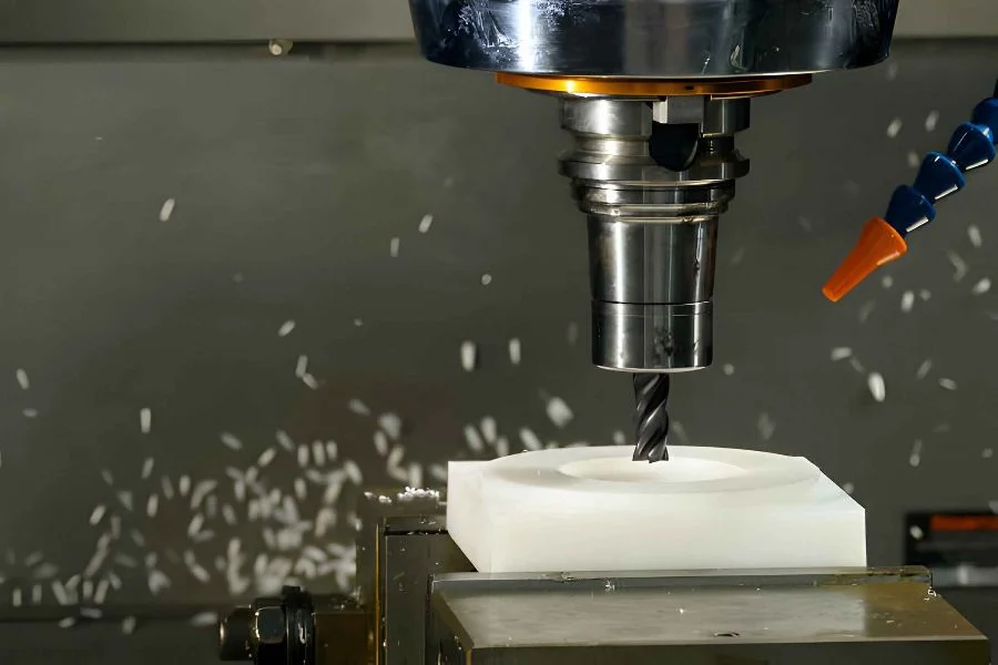 3.1 3axis Cnc Machining Plastic White Pom