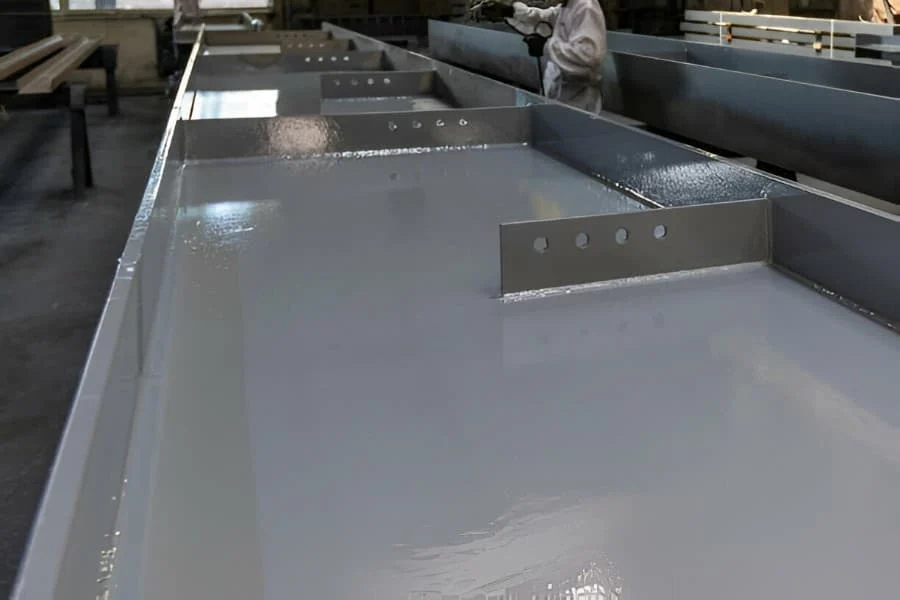 3.4 Finishing Secondary Painting Various Metal Structures Cut