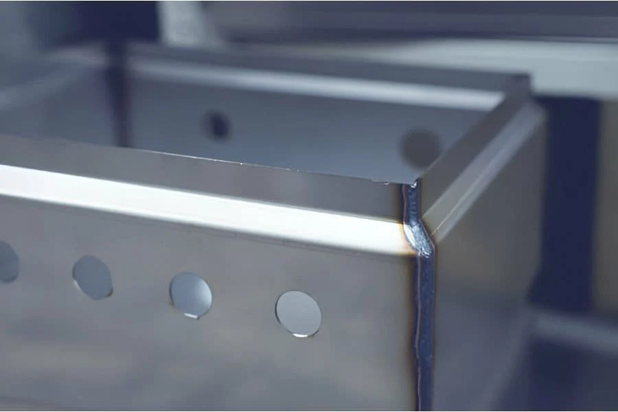 8.6welding Production Of Industrial Stainless Steel Cabinets. Curved Metal Blanks Before Welding